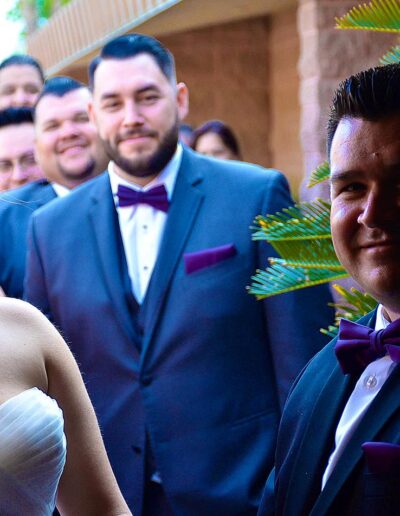photo of a couple and the entourage