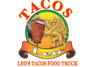 Leo's tacos food truck logo